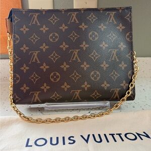 Louis Vuitton Toiletry Pouch on Chain Monogram Canvas